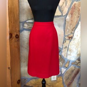 Vintage Wool Skirt Lined Red by Sag Harbor (18)